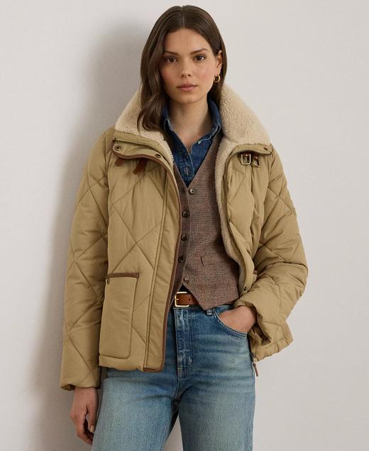 黑五好折！RL拉夫劳伦 女士菱格棉服 7折￥1399直邮到手 商品图0