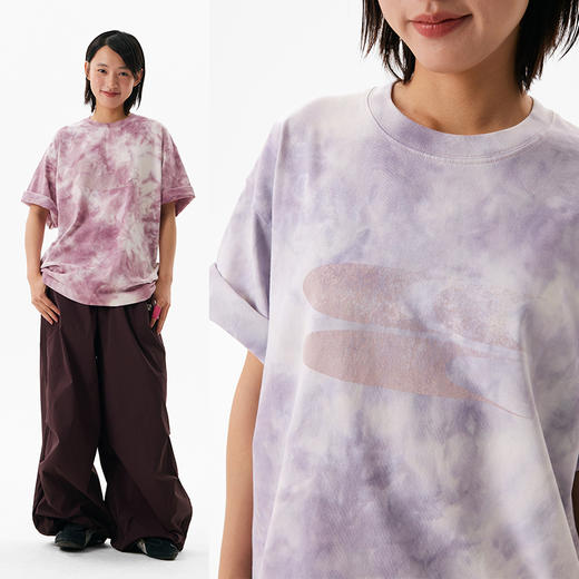 Crying Center 做旧logo扎染短袖T恤 宽松情侣圆领哭喊中心 商品图0