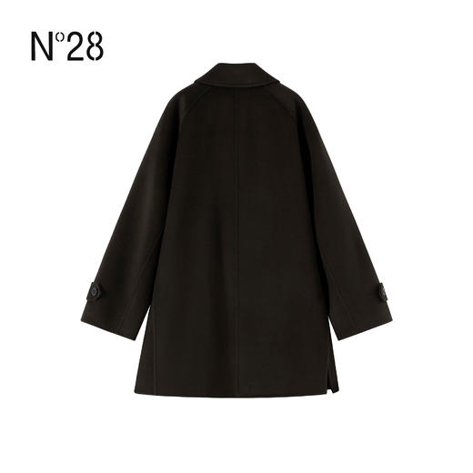 N°28 2025秋冬新款羊毛呢大衣女中长款通勤风显瘦韩版复古气质外套8855A1D598  商品图3
