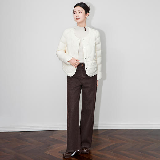 加厚保暖小香风撞料90白鸭绒短款羽绒服外套WLZD2514107 商品图2