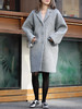 TYNVIE 纯羊毛超大号纽扣外套 - 淡灰色 商品缩略图7