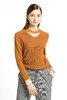 NAERSI娜尔思 焦糖色V领针织衫 95 商品缩略图2