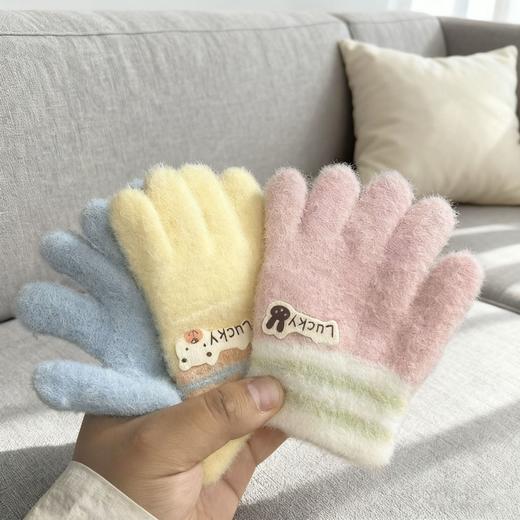 【舒适柔软保暖高颜值可爱百搭】儿童手套冬保暖五指加绒加厚男女宝宝可爱卡通小童1-3岁针织小孩。ja 商品图2