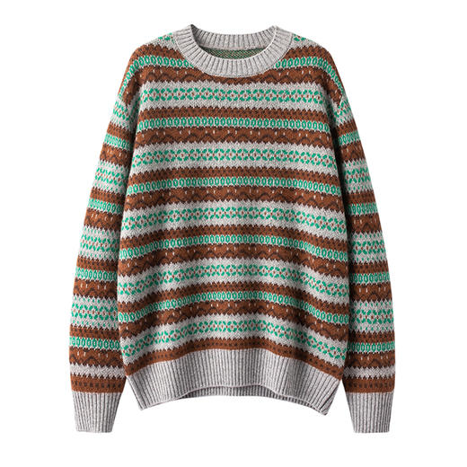 S·Y·C【LP雪景】重磅重工绞花加厚100纯山羊 绒毛衣女CYR240273 商品图0