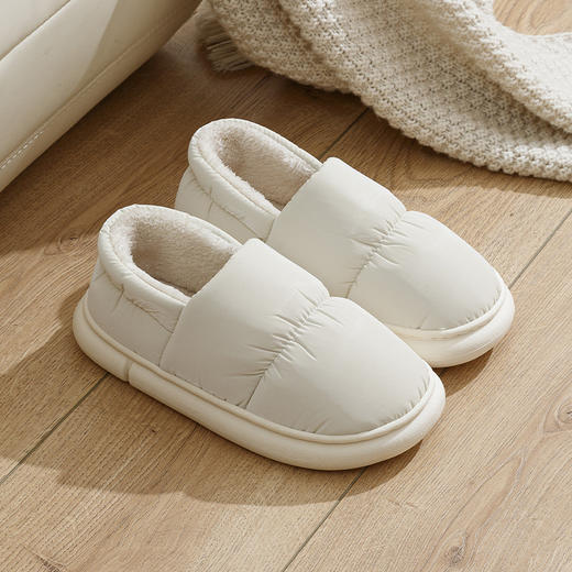 冬季包跟防水休闲厚底防滑室内加厚居家用保暖棉鞋 商品图5