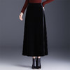 金丝绒加绒长款半身裙，大摆伞裙休闲时尚A字裙MYX-KYL-090-L 商品缩略图0