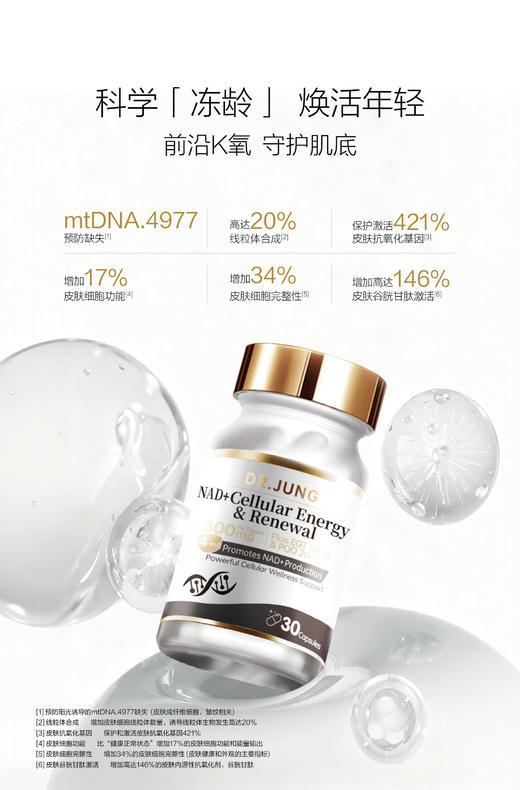DR.JUNG荣博士 焕新瓶 NAD+冻龄胶囊30粒/瓶 礼盒装【保税进口】 商品图1