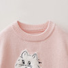 马克珍妮女童萌趣猫咪绵羊毛针织毛衣2025年冬装新款551927 商品缩略图2