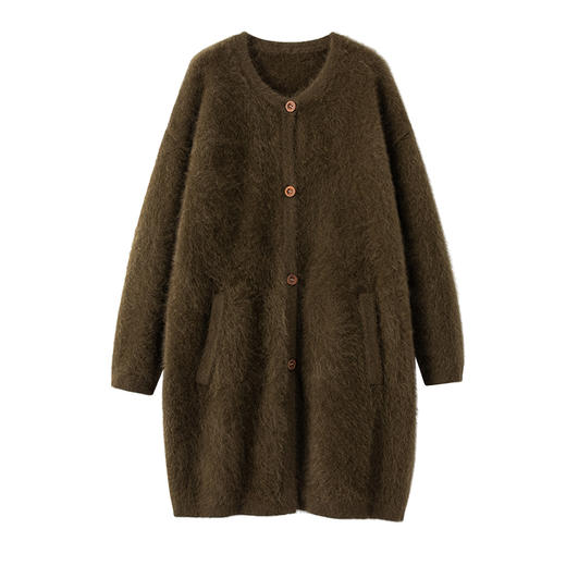 S·Y·C【北美小动物之青筠】圆领保暖加厚外套大衣女XDW240259 商品图1