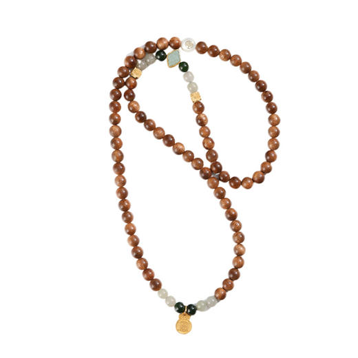 【绮罗香·奇楠沉香多圈手串】敦煌小众福泽越南惠安沉香和田玉 五行补水文玩手串女 商品图5