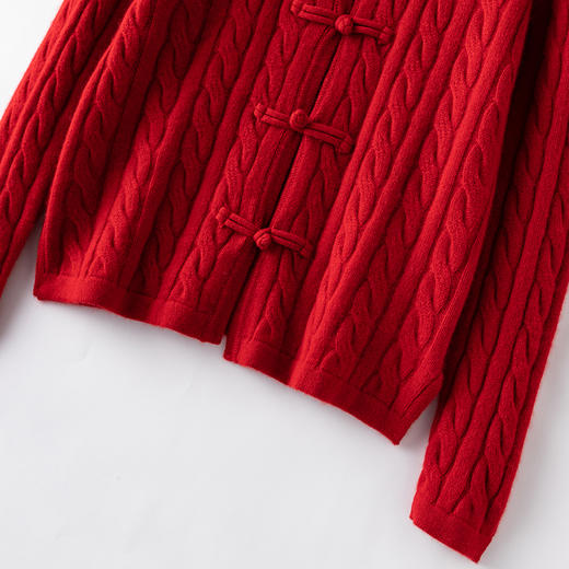 S·Y·C【鄂家新年红】康赛妮纱线系列国潮风纯山羊 绒外套CYR240286 商品图3