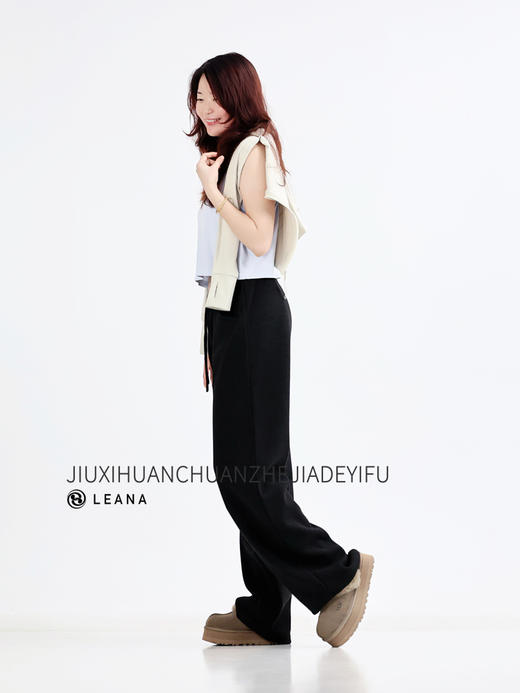 LEANA丽娜【羊毛裤】秋冬保暖醋酸阔腿绵羊毛裤NP4527 商品图13