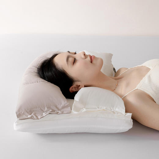 笙观相沐三合一全棉护颈美颜枕 牵引颈椎 可拆分区 稳固睡姿 舒适透气 商品图5