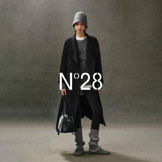 N°28【零压感】羊驼毛呢大衣女秋冬季大翻领高级感长款毛呢外套8855A1D637 商品图1