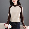 短款洋气大码女装毛衣，高级感拼色打底衫CC-MY-1300 商品缩略图2