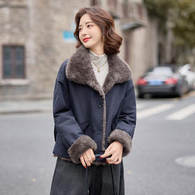 两面穿加绒派克棉服，显瘦时尚洋气百搭短款厚外套HR-YYG83018