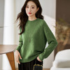 韩版宽松毛衣半高领，简约大气厚款保暖针织衫女上衣CC-LL-1660 商品缩略图0