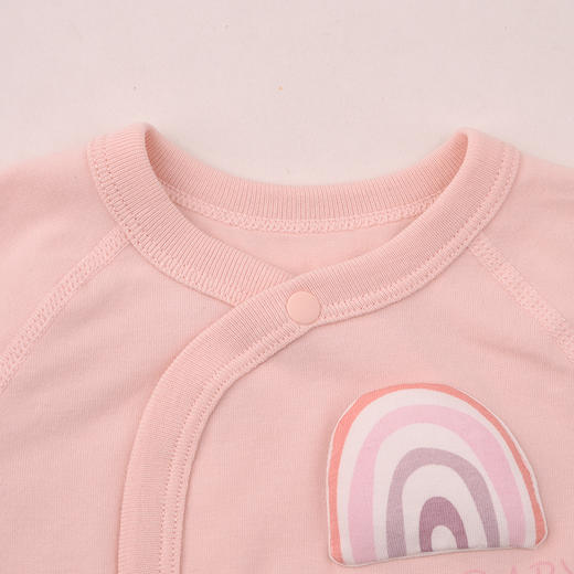 棉果果春季新品女宝立体图案5A抗菌纯棉长袖半背衣M121110226009 商品图3