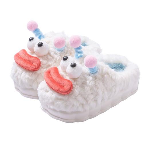 【可爱搞怪儿童棉拖鞋】秋冬季室内防滑保暖一家三口毛绒棉拖鞋 商品图4