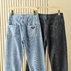三角标2025秋冬新款加绒加厚直筒松紧腰休闲牛仔裤   商品缩略图6