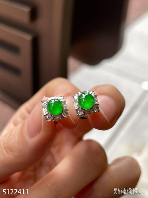 5122411，蛋面耳钉。具体价格微信咨询 商品图3