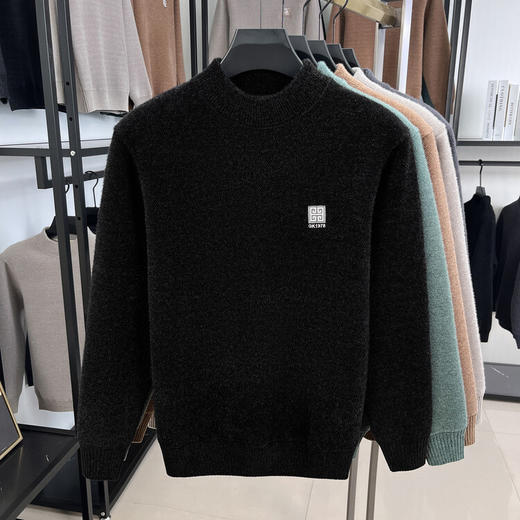 【YW】无忧购冬季加绒加厚中年爸爸装男士毛衣雪貂绒休闲打底衫（截单后3-5天发货） 商品图7