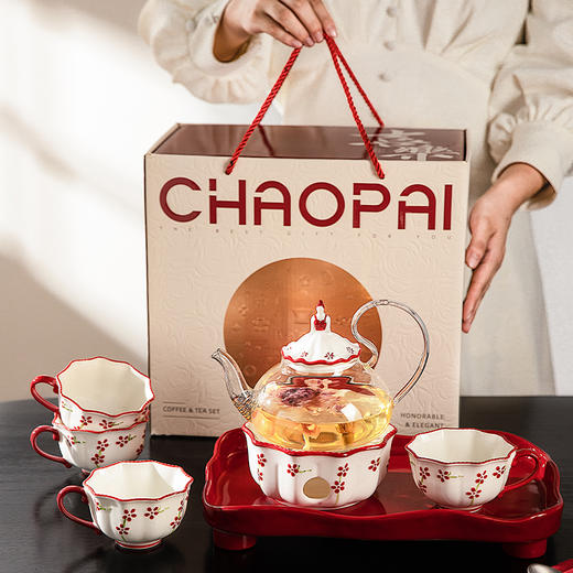 摩登主妇茶具套装新婚礼物结婚伴手礼茶杯泡茶壶2025新款玻璃水壶 商品图2