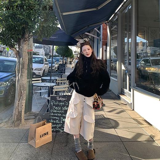 西遇高领毛衣慵懒高级感女新款宽松显瘦套头针织上衣SS051538 商品图3