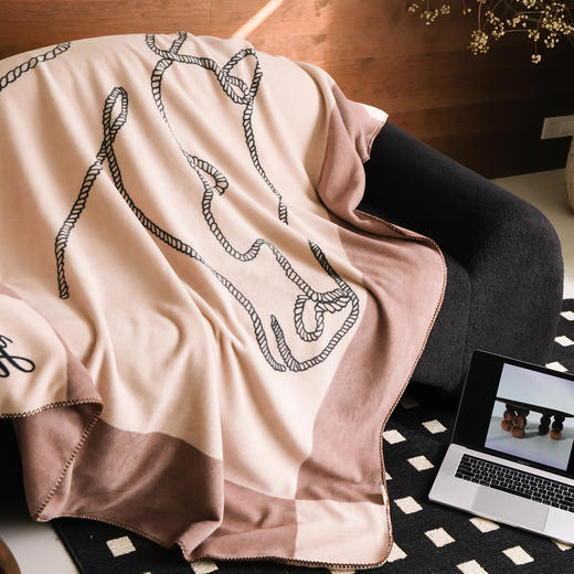 自然醒老钱风爱马仕风双面绒毛毯国王小马系列MT 商品图2