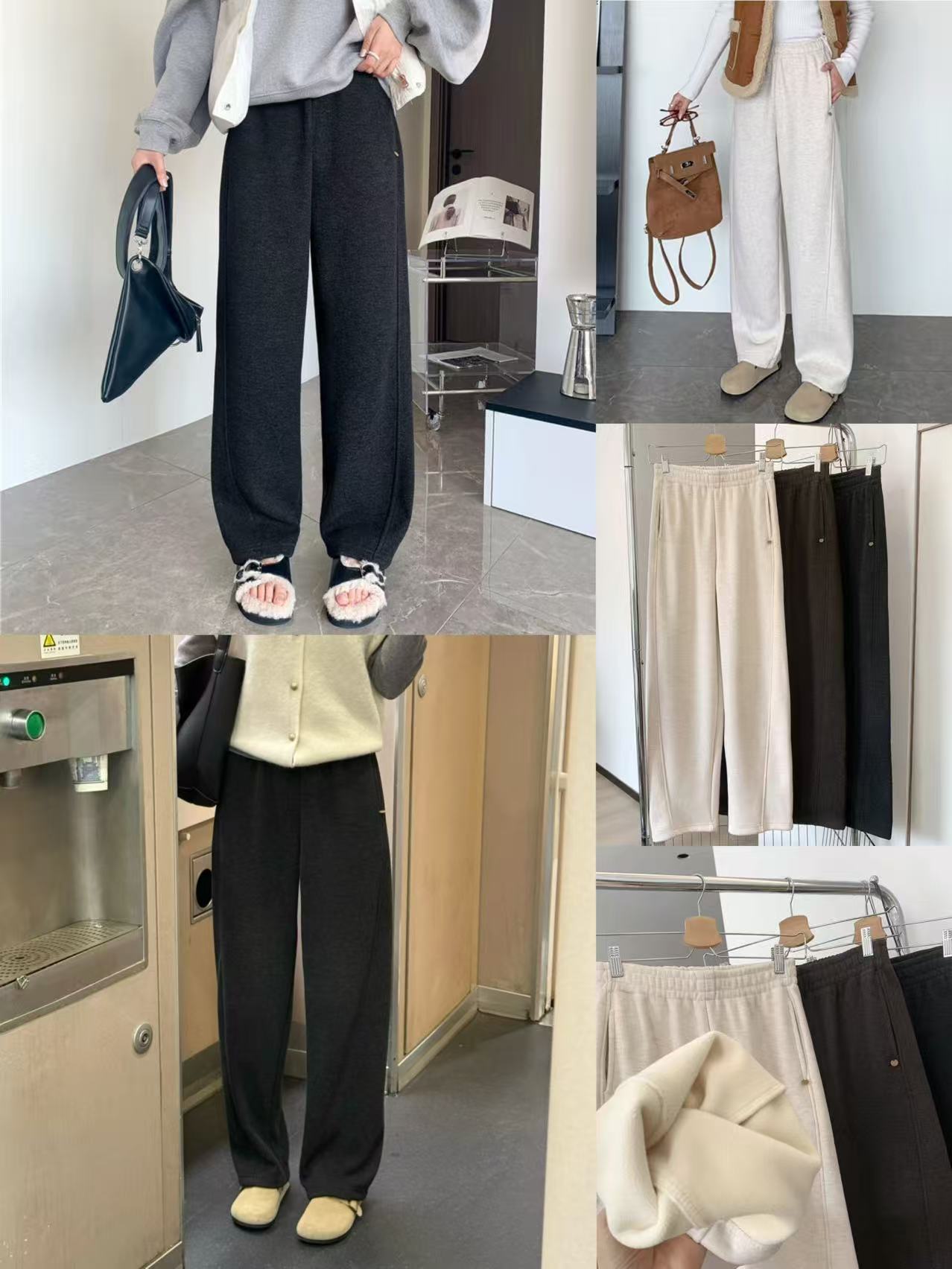 冬日保暖裤子！加厚奥粒绒羊毛呢料弯刀裤！