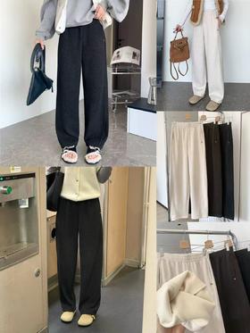 冬日保暖裤子！加厚奥粒绒羊毛呢料弯刀裤！