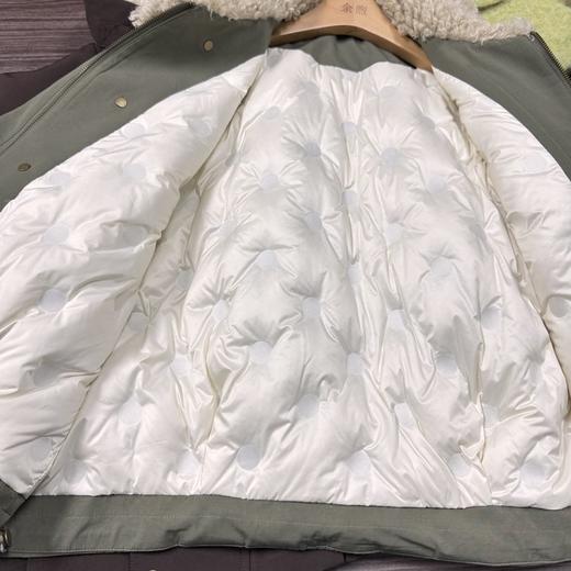 余煦·羊羔领巴恩风派克羽绒服 | 90白鸭绒，冬日又暖又飒的时髦穿搭，不挑身材 商品图4