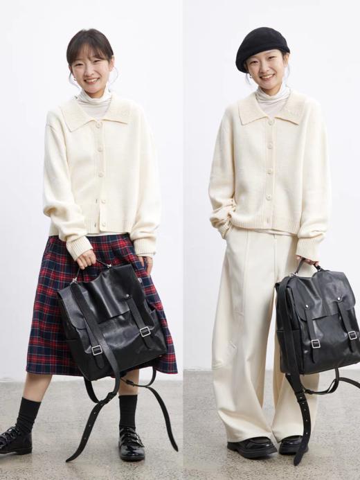 步履不停/5D13308C/翻领波点毛衣开衫 商品图4