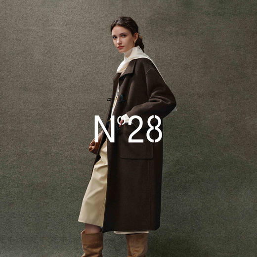 N°28【情书大衣】女秋冬长款/短款皮质牛角扣高级毛呢外套 8855A1D522/8855A1D525 -12.14直播 商品图5