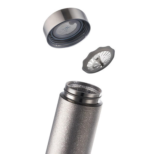 1034858 双立人Thermo Plus真空保温钛茶滤杯璀璨银350ml 商品图1