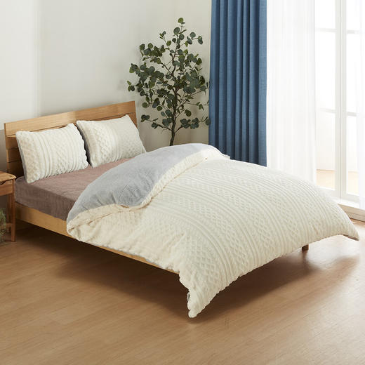 床上用品保暖被套床笠枕套吸湿发热双人四件套 商品图5