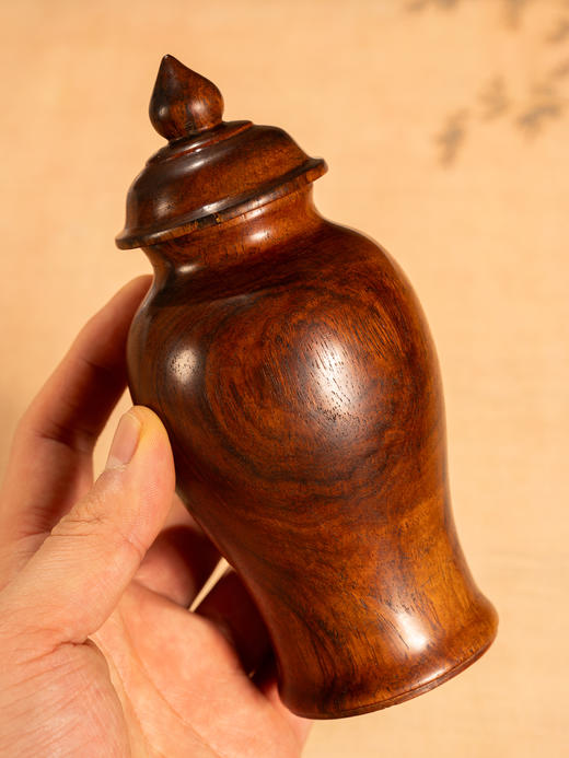 二十世纪	黄花梨一木整挖将军罐摆件 商品图1