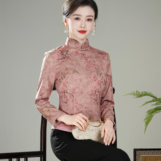 【红梅】夹棉保暖新中式国风，唐装旗袍上衣棉袄外套XGT-T25124 商品图1