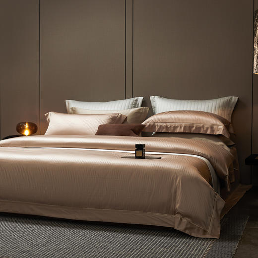 140支长绒棉染色提花四件套-琴堡金 商品图3