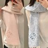 福利回馈 LEW经典 anagram提花围巾 马卡龙色系 男女同款 羊毛羊绒牙刷绣围巾 商品缩略图0