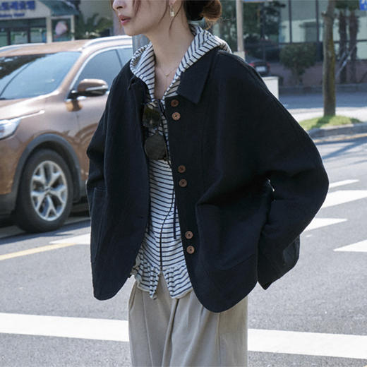 裁缝学苑AH93韩系短外套纸样外套加厚短款夹克女装打版裁剪图纸 商品图1