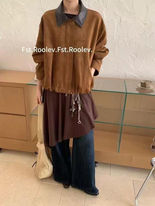 GZ兔绒加厚内胆翻领韩系高级感麂皮绒外套(LH)(LD)-纪念日百货168196001 商品图3