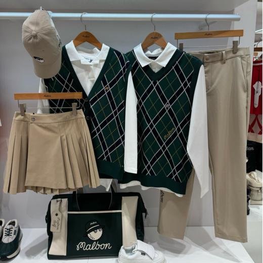 malbon小精灵春秋款情侣针织毛衣背心 经典V领 帅气复古显瘦百搭 商品图1