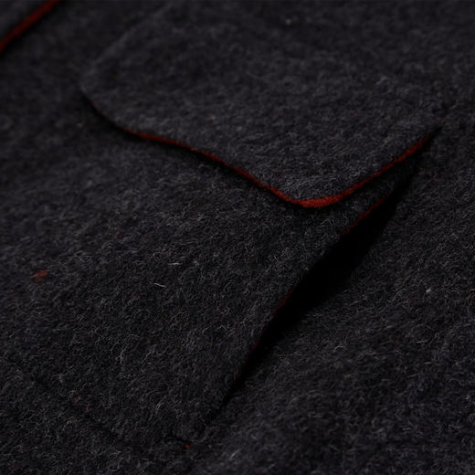 QH902斯尔丽2025新款双面呢小翻领宽松版小个子显高短大衣 商品图7