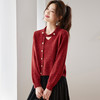 设计感V领毛衣宽松，高级感洋气减龄针织打底衫好看上衣HR-XFY-3273 商品缩略图3