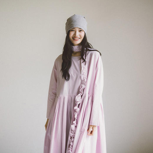 绽放733朵/浪漫超大摆·匹马棉压褶大摆量圆领长袖连衣裙气质长裙 商品图1