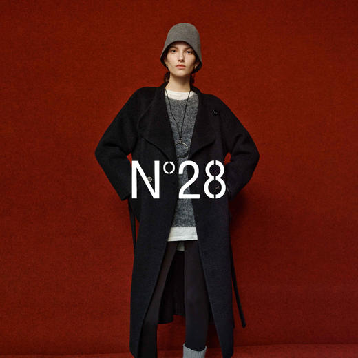 N°28【零压感】羊驼毛呢大衣女秋冬季大翻领高级感长款毛呢外套8855A1D637 商品图4