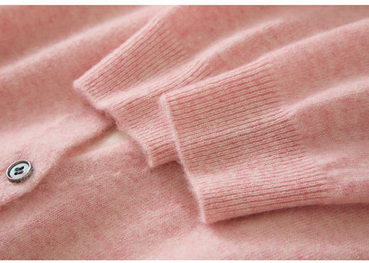 羊毛羊绒混纺假两件 V 领四粒扣开衫 商品图8