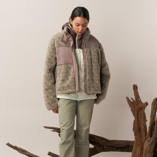 ANKUSHA提花抓绒服仿羊羔绒上衣户外防静电立领外套UPPERVOID二普纬度 商品图1