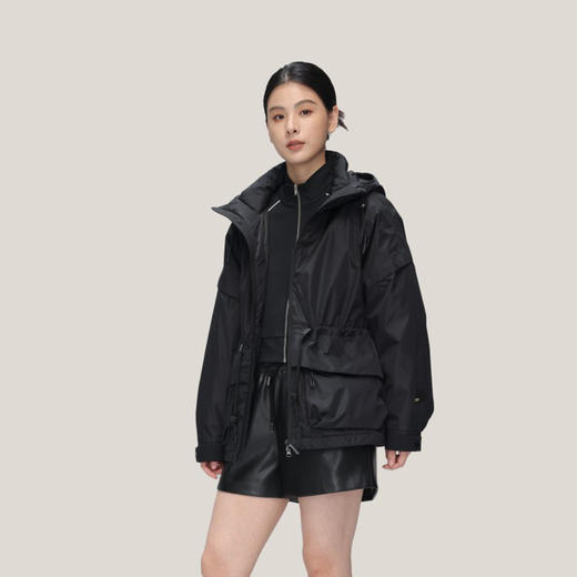 女士19088中长款束腰羽绒服 90鹅绒（常熟羽绒服工厂购） 商品图0